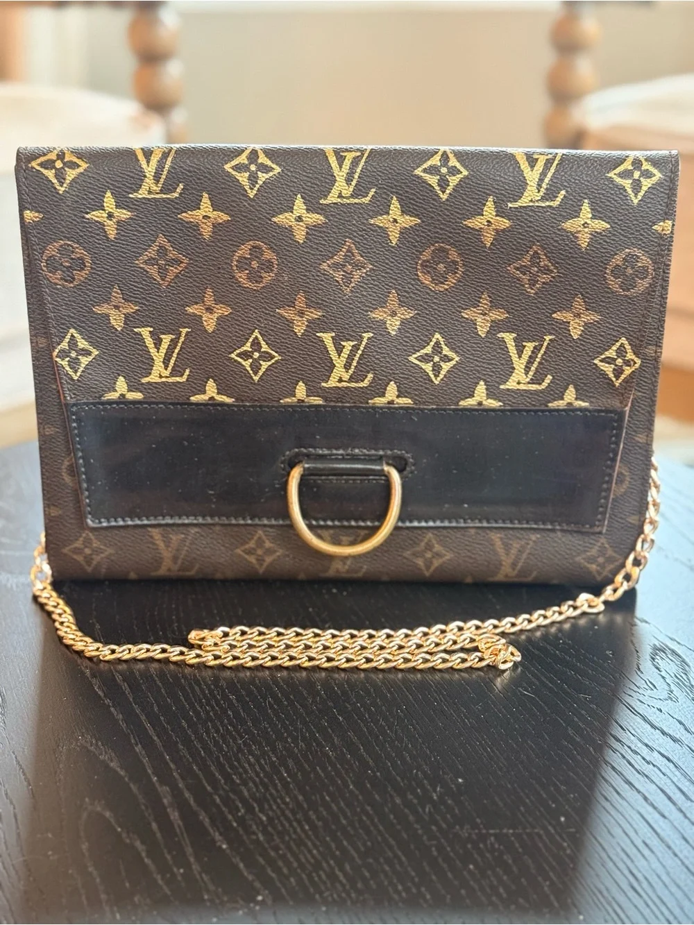 Customized Louis Vuitton Vintage Clutch